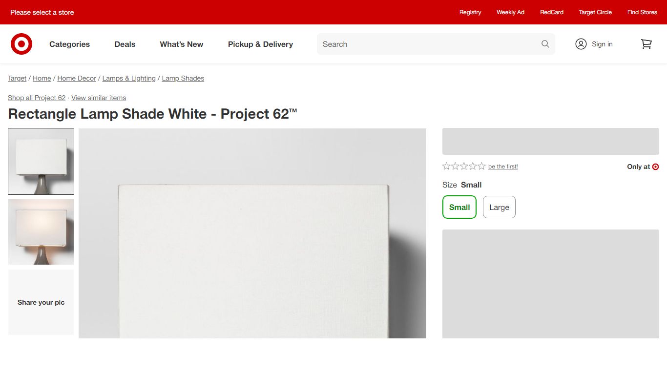 Rectangle Lamp Shade White - Project 62™ - Target